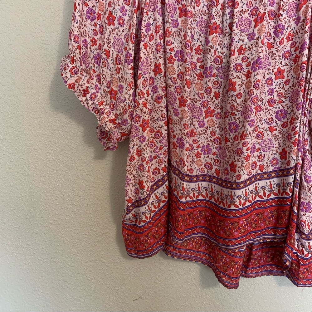 Knox Rose 2-Piece Matching Blouse + Skirt Set | Boho Prairie | Rebel Red | XXL - Picture 5 of 14
